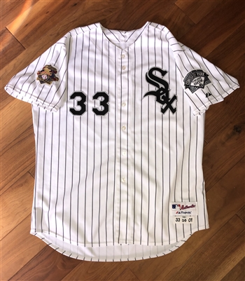 David Wells 2001 Chicago White Sox Game-Worn Home Pin Stripe Jersey!