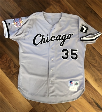 Autographed Chicago White Sox Frank Thomas Fanatics Authentic White  Mitchell & Ness Authentic Jersey with HOF 2014 Inscription