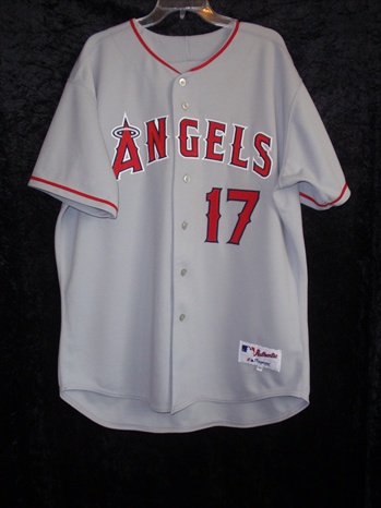 Darin Erstad's Los Angeles Angels Game Worn Road Jersey W/ All Propper ...