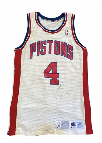 Circa 1995 Joe Dumars Game Worn Detroit Pistons Jersey.. , Lot #81716
