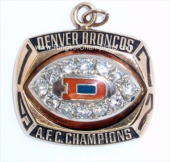 1977 Denver Broncos Super Bowl A.F.C. Champions 10K Gold Ring!