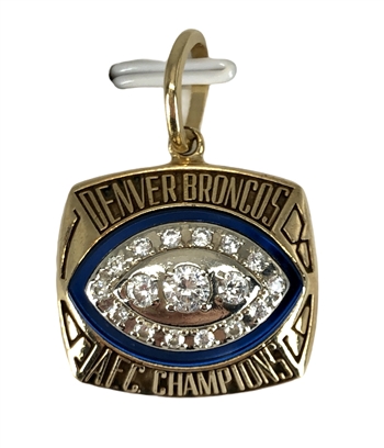 1989 Denver Broncos AFC Championship Super Bowl Players Ring, Gold Diamonds  NFL For Sale at 1stDibs