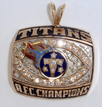 Tennessee Titans AFC Championship Ring (1999) For Men In 935 Argentium  Silver