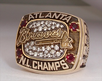 1996 Atlanta Braves N.L. Championship Ring