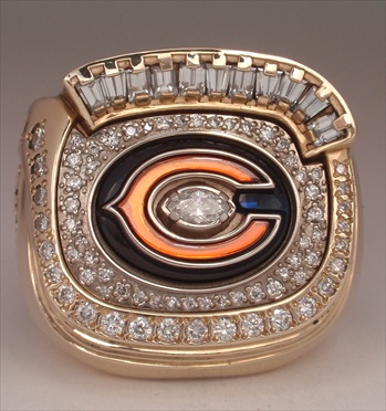 2006 Chicago Bears Super Bowl XLI ''N.F.C.'' Champions 10K Gold & Diamond  Player's Ring