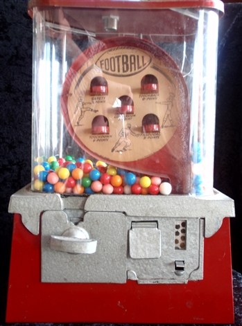 Vintage Gumball Candy Machine Stand Buffalo Bills Inspired 