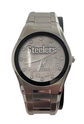 2010 - 2011 PITTSBURGH STEELERS AFC CHAMPIONSHIP WATCH BULOVA